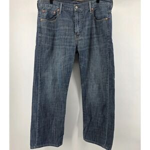 Levi's 569 Baggy Jeans Mens 36x30 Blue Pants Medium Wash Loose Faded Relaxed Fit